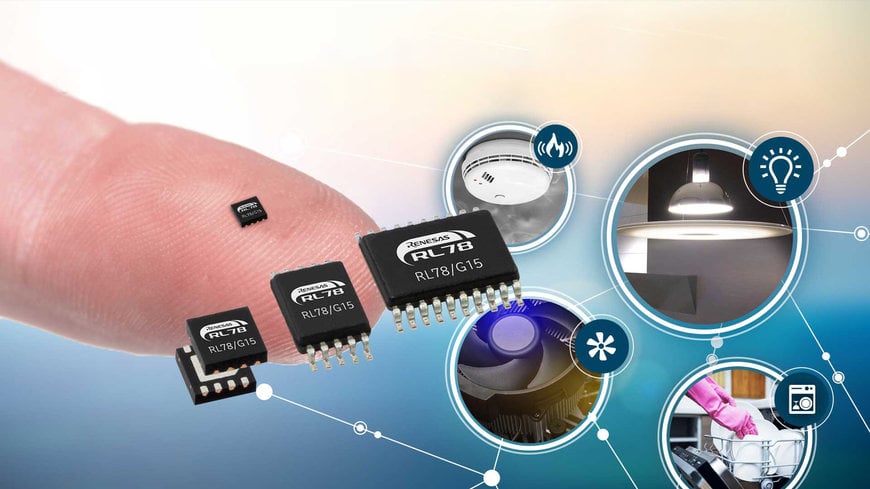 Renesas Introduces Low-Power RL78/G15 MCU with the Smallest 8-pin Package Option Available within the RL78 Family